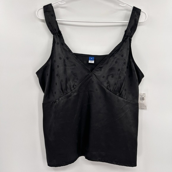 Old Navy Tops - Old Navy Womens NWT Y2K Polka Dot Babydoll‎ Top Size M Black Whimsigoth Fairy